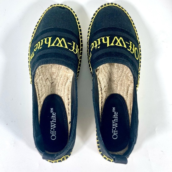 Off-White Bookish Logo Espadrille Black Size 38 NEW - Picture 4 of 17